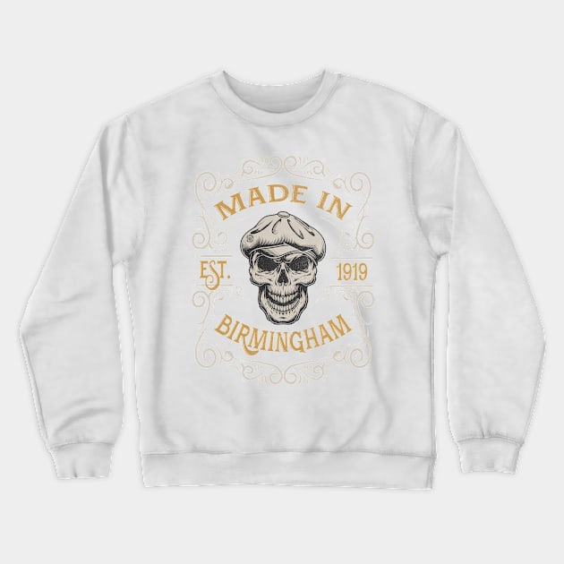 Blinding Newsboy Skull Cap Made In Brum mk5 Crewneck Sweatshirt by eyevoodoo